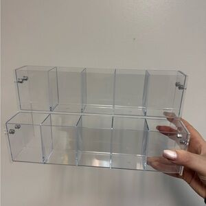 1pc Transparent Acrylic Display Stand Large Capacity Storage Box